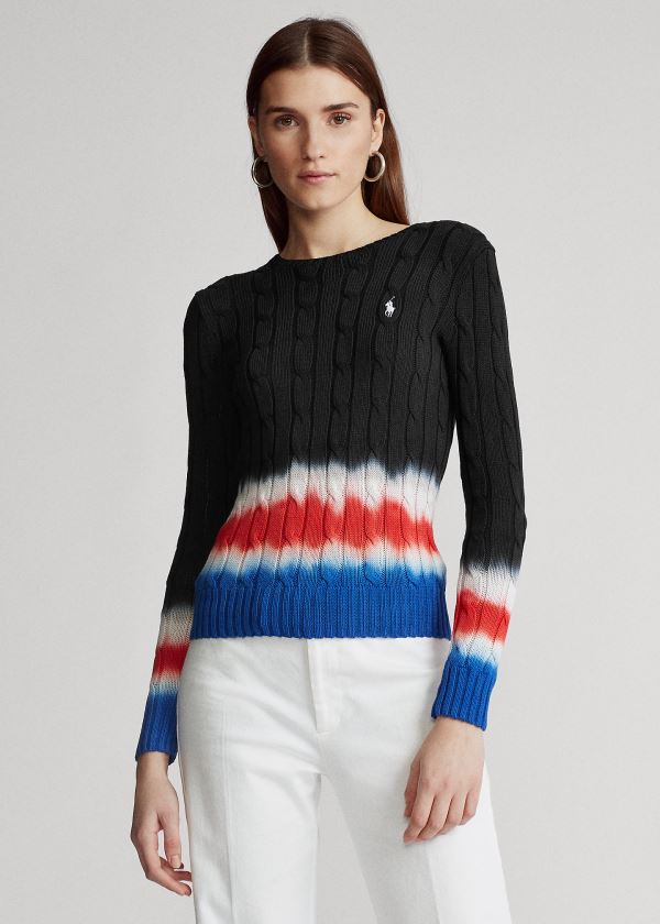 Suéter Polo Ralph Lauren Tie-Dye Cable-Knit Mulher 71542-QNJO